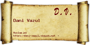 Dani Vazul névjegykártya